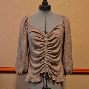 BCX Long Sleeve ruffle blouse